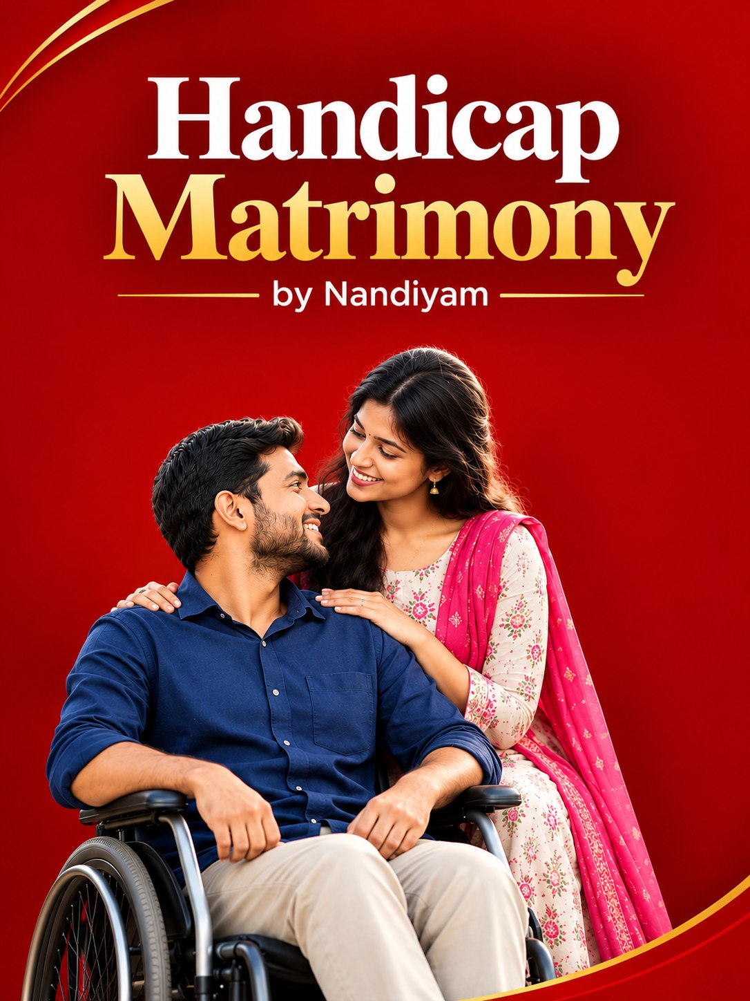 A couple smiling together — HandicapMatrimony.in, by Nandiyam